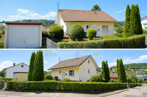 Sonnige Aussichtslage über die Baar: Gepflegtes Zweifamilienhaus mit ansprechendem Garten und 2 Garagen in DS-Grüningen!, 78166 Donaueschingen / Grüningen, Zweifamilienhaus